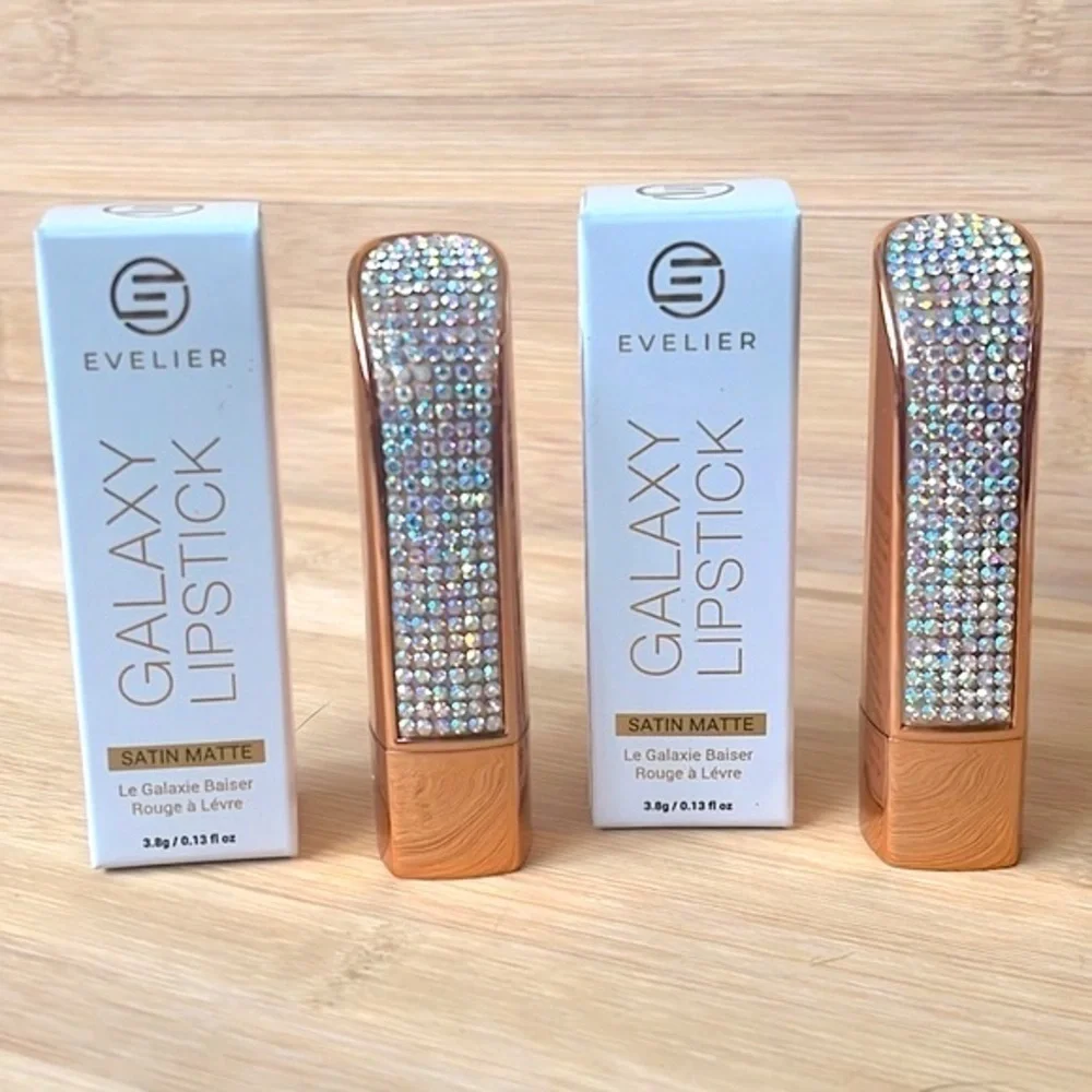 Brand New Set of 2 Galaxy Lipsticks Matte Moisturizing Plush All Day Coverage